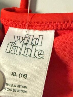 Wild Fable Red bikini top size XL/ 16, new with tags